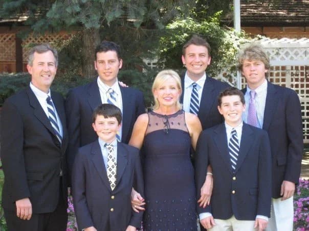 Fritz Lanman with his family