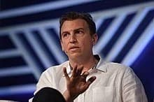 Fritz Lanman speaking at a conference