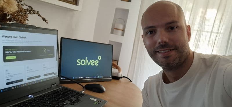 Christof Gomez Mannfeld and solvee, AI accelerator for startup founders