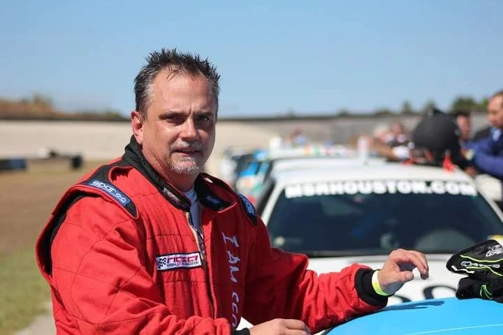 John Lionberger at the track in racing gear